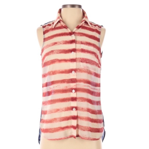 Jessica Simpson Patriotic Sleeveless Blouse - Picture 1 of 4